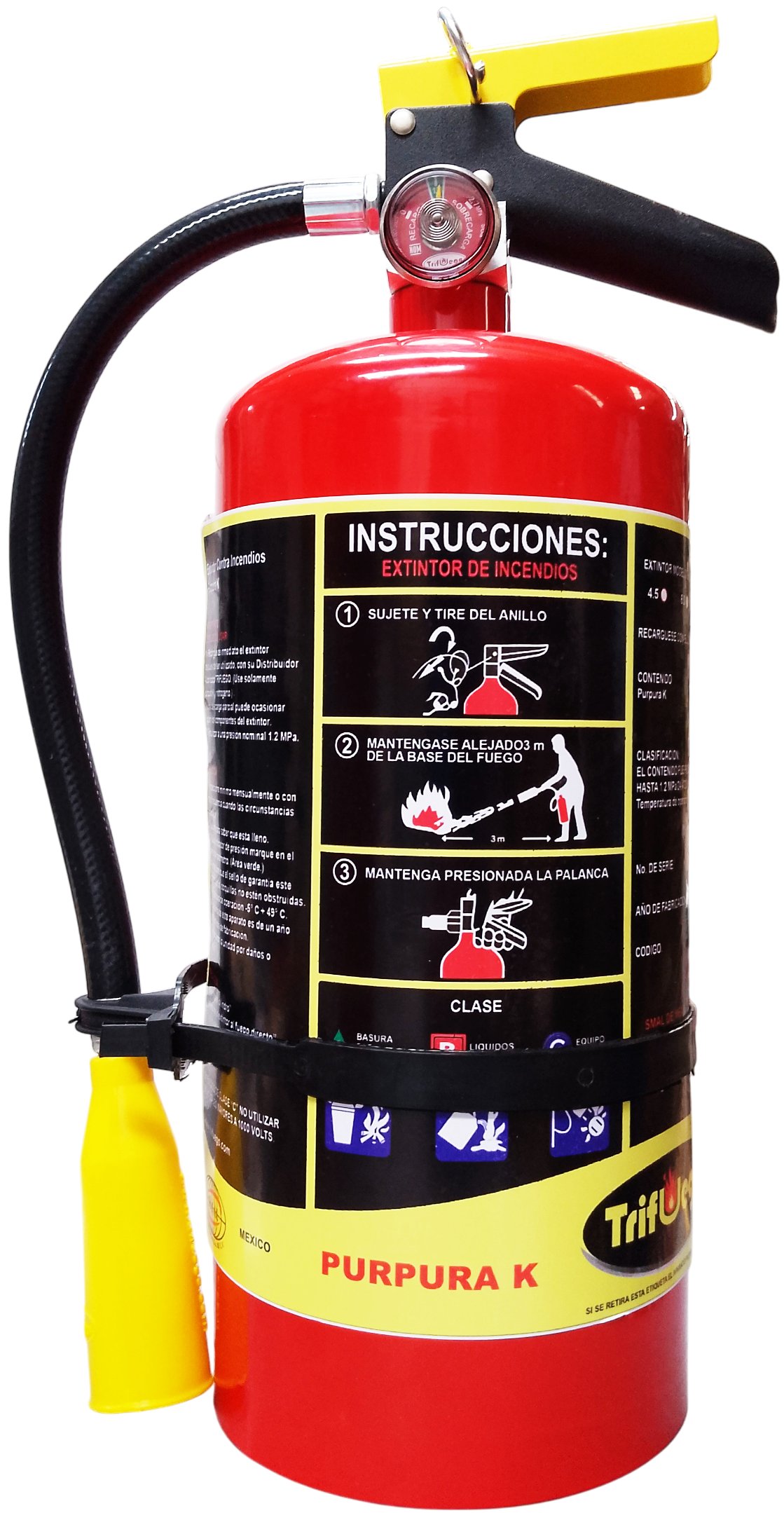 Extintor Púrpura K Trifuego 4.5 kg, Mod. 10