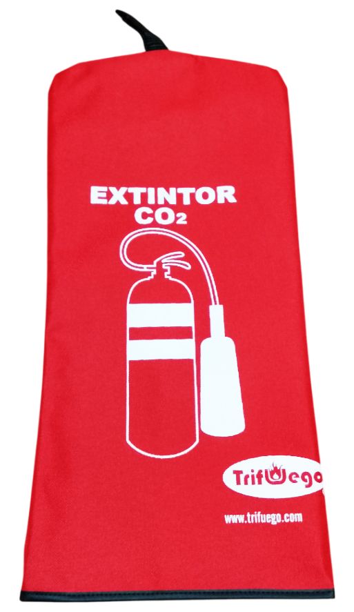 Cubierta Bolsa de Lona Roja Extintor CO2 4.5 kg