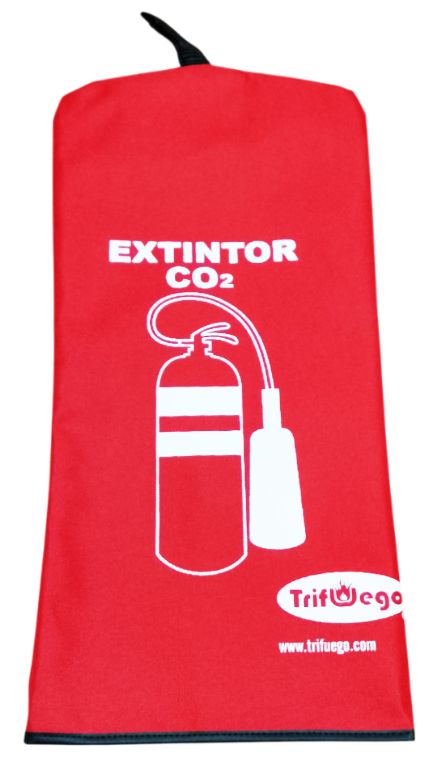 Cubierta Bolsa de Lona Roja Extintor CO2 2.5 kg