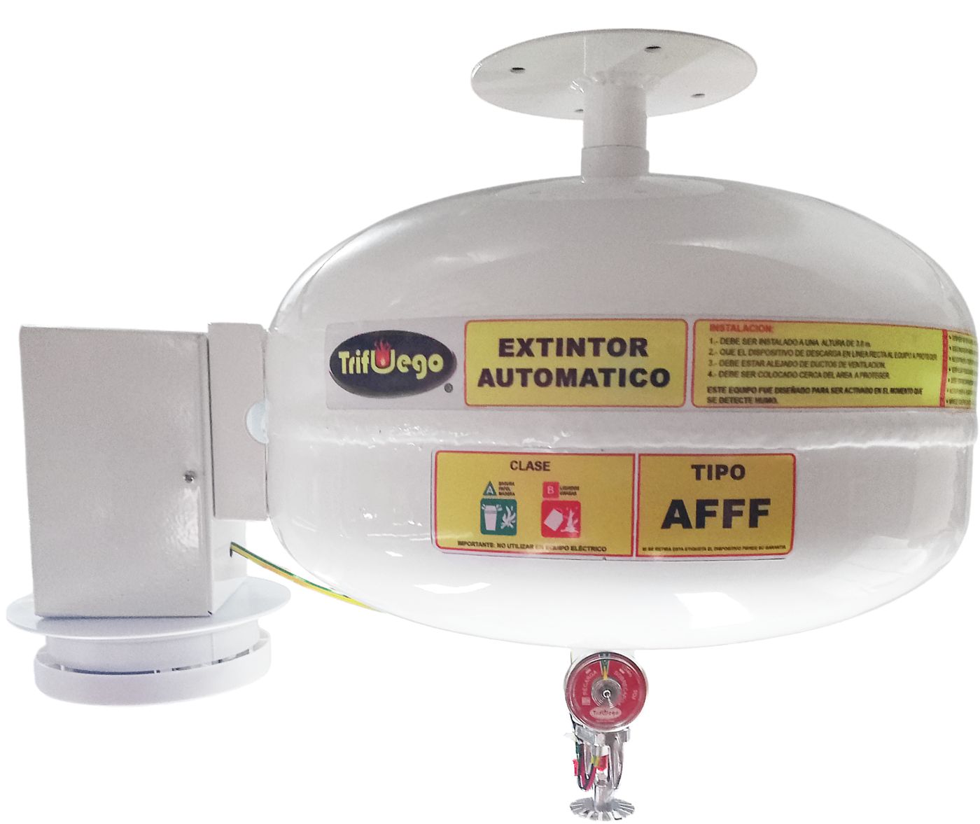 Extintor Esfera AFFF Trifuego 6 L, con Detector