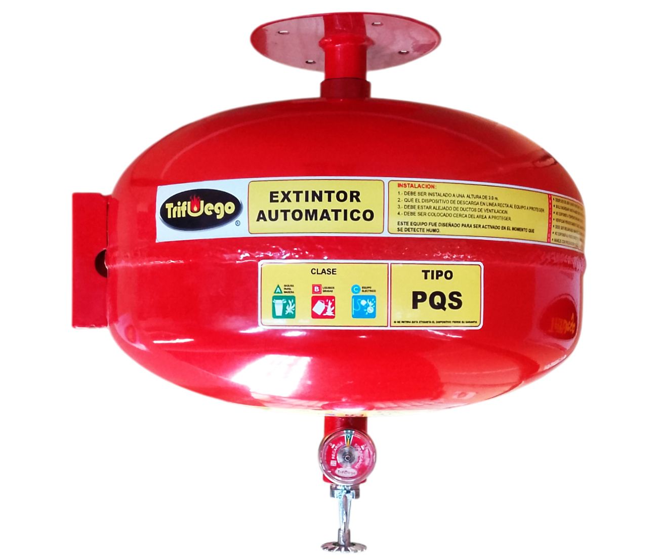 Extintor Esfera Trifuego PQS ABC 9 kg Automático