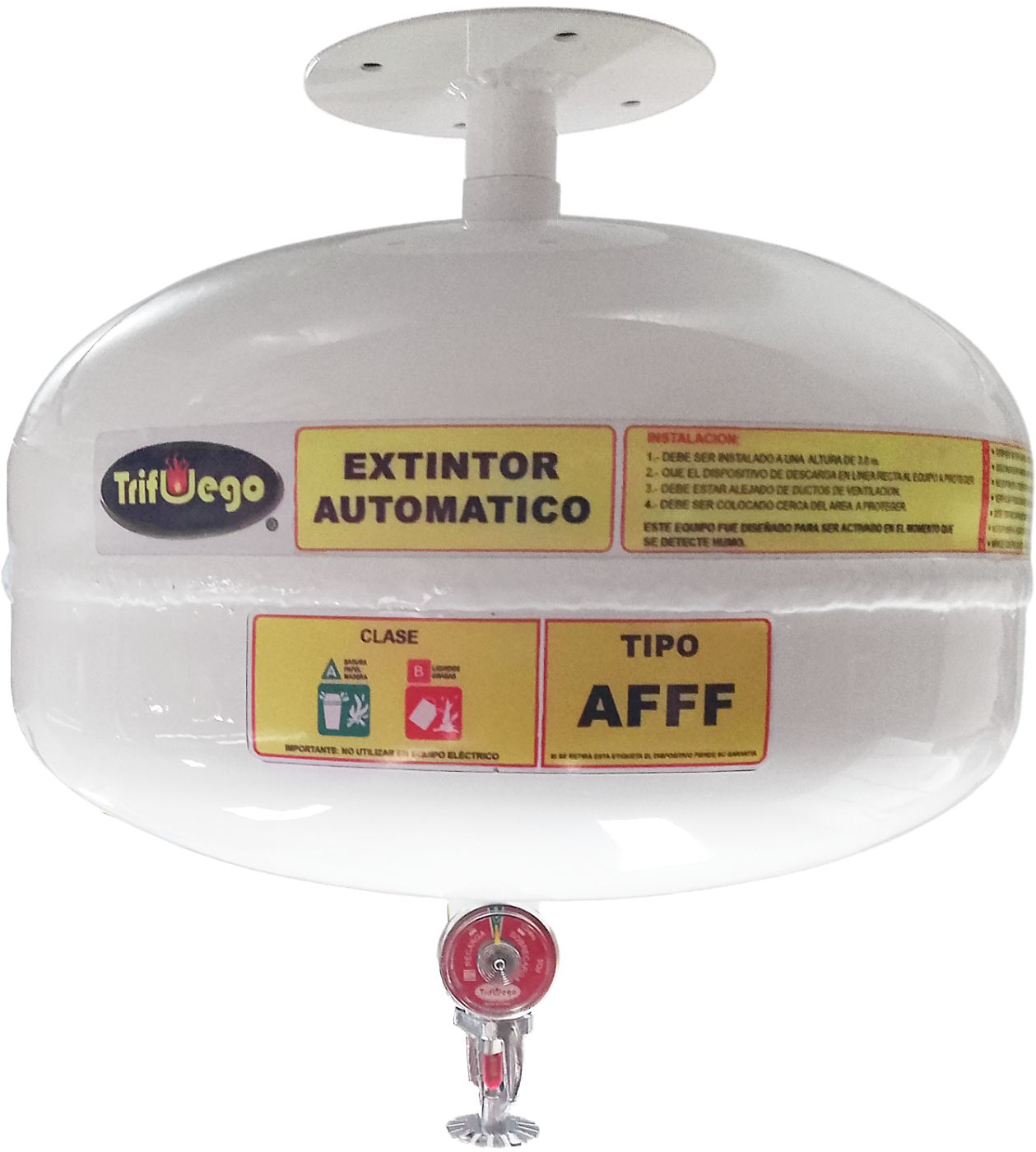 Extintor Esfera AFFF Trifuego 9 L, Automático