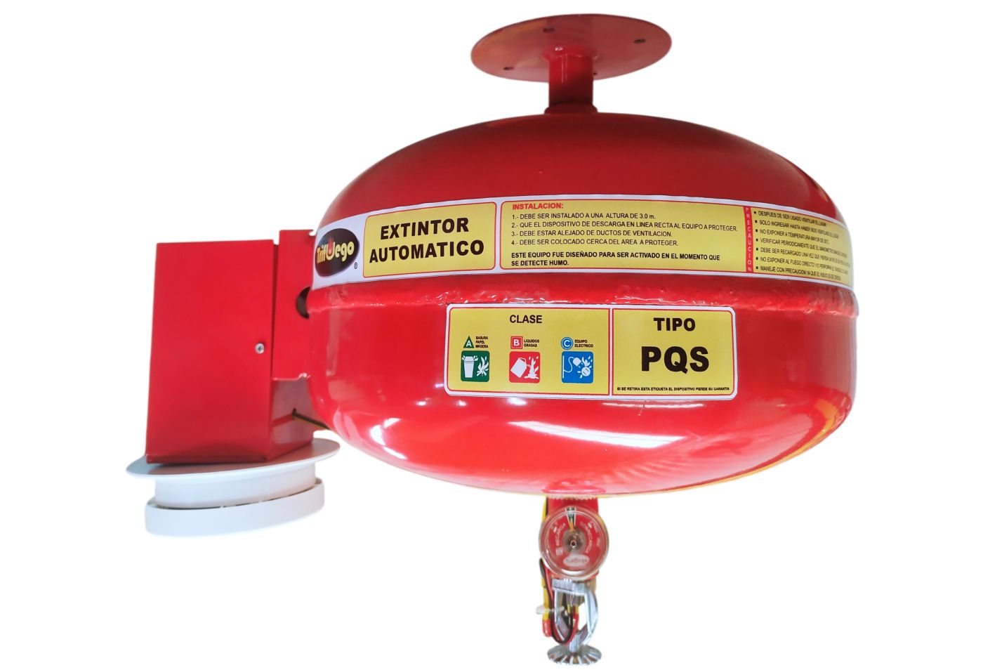 Extintor Esfera Trifuego PQS ABC 12 kg con Detector