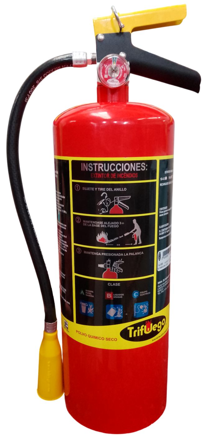 Extintor Automotriz PQS ABC 6 kg, Mod. 15 Sin Soporte