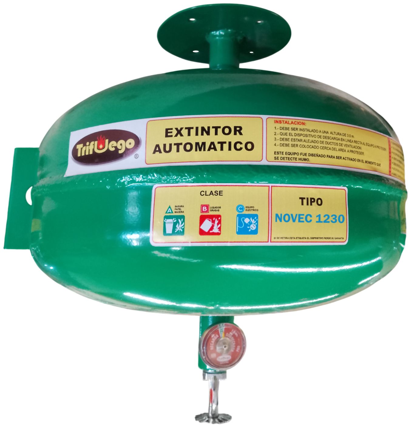 Extintor Esfera NOVEC 12 kg, Agente Limpio