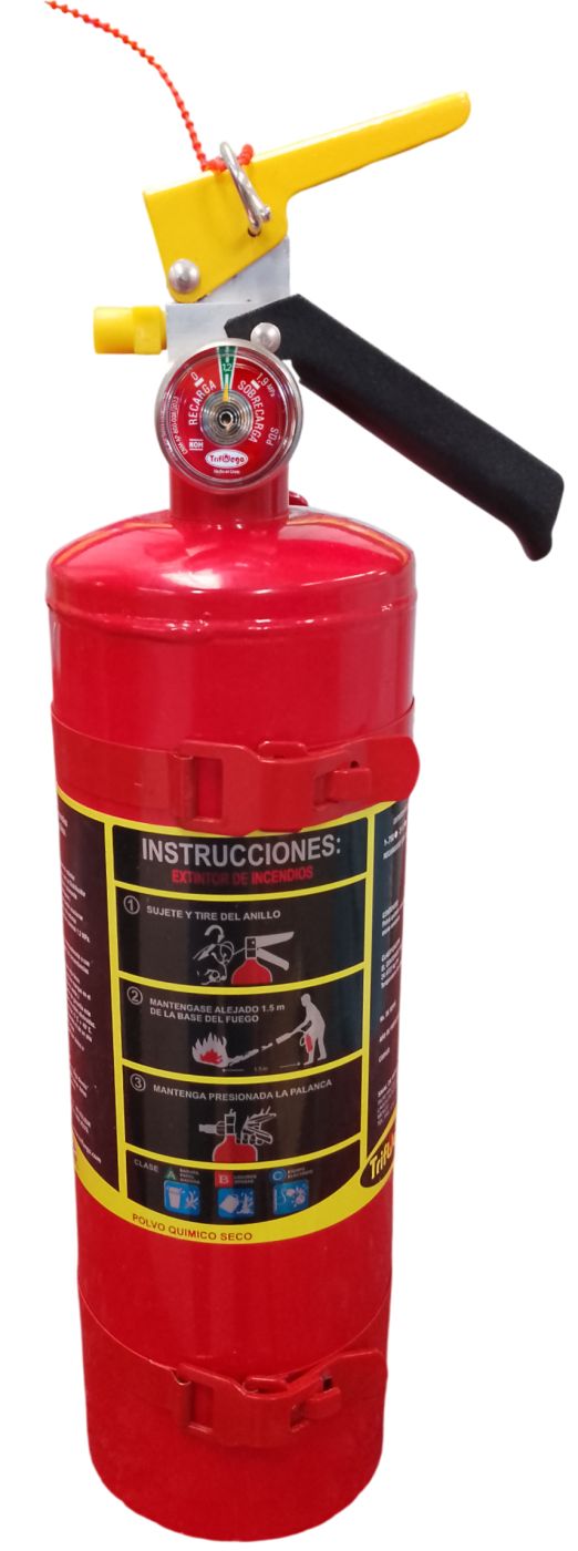 Extintor Automotriz PQS ABC 2 kg, Mod. 04, 2 Flejes