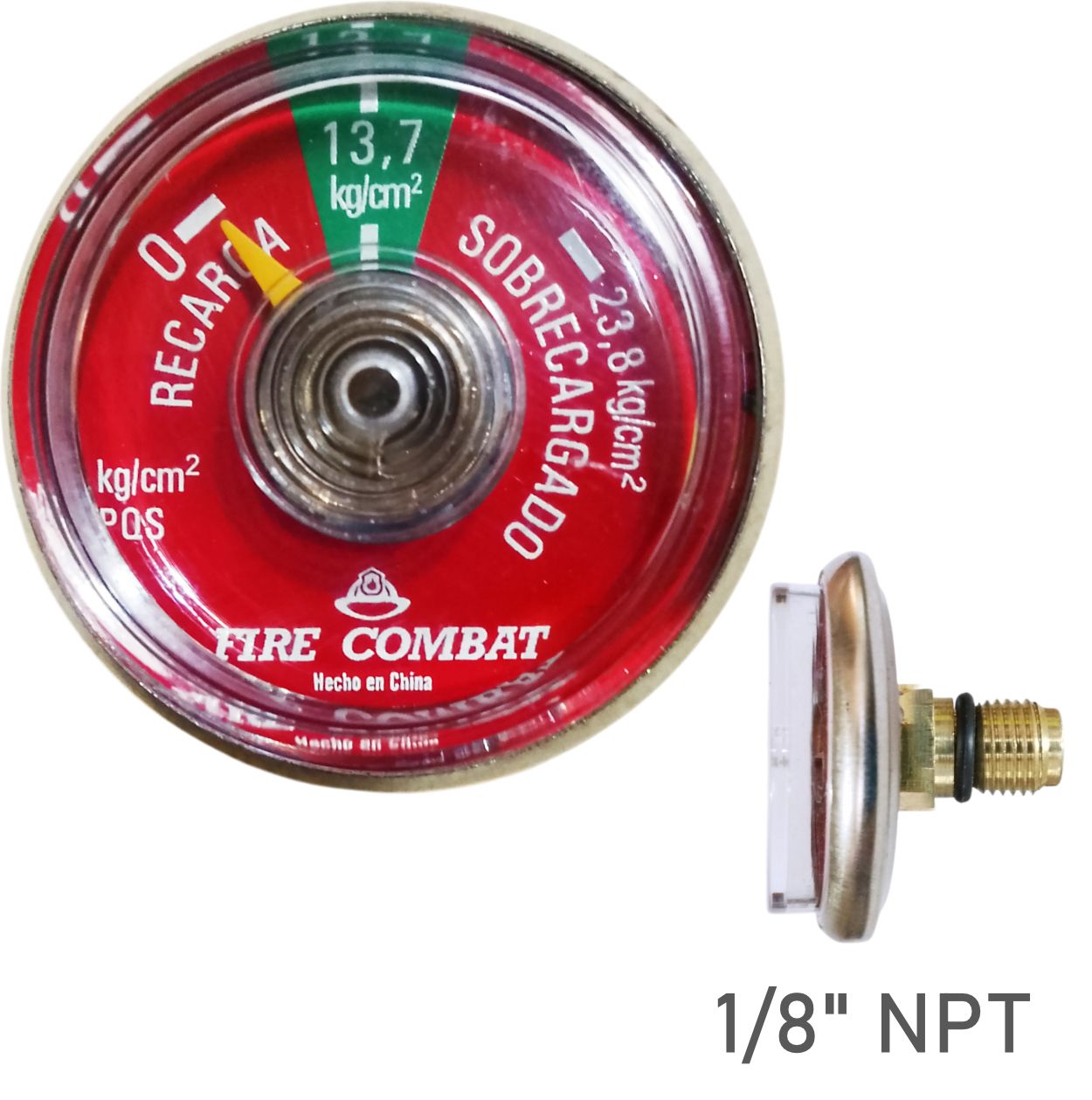 Manómetro Fire Combat 13,7 kgcm²
