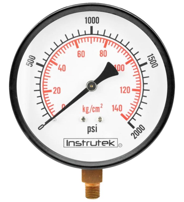 Manómetro 0-280 psi 1/8" para Cartucho Exterior con Nitrógeno