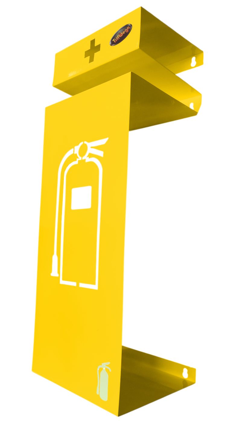 Protector Para Extintor Y Botiquín En Pared Color Amarillo