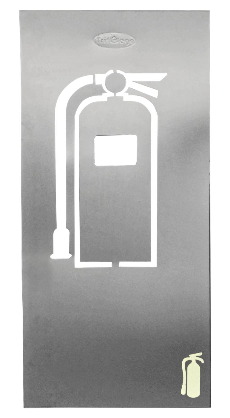 Protector Para Extintor En Pared Color Plata