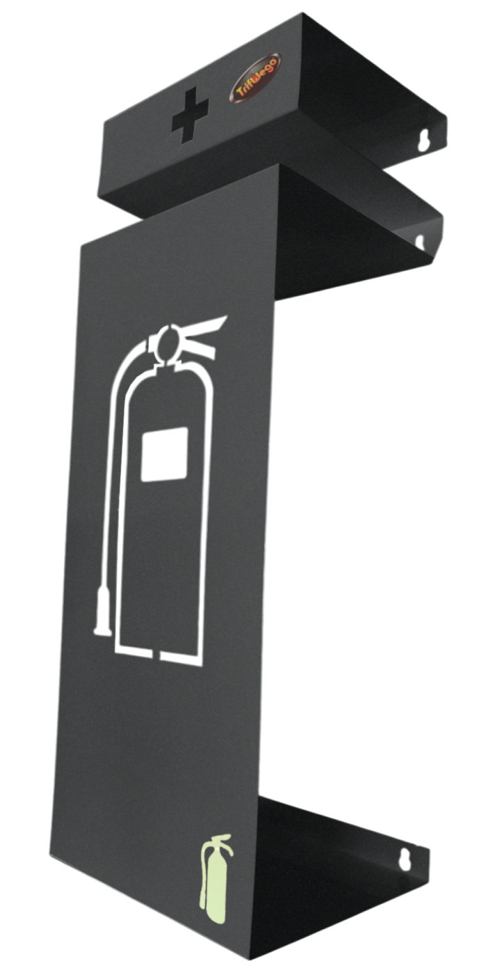 Protector Para Extintor Y Botiquín En Pared Color Negro